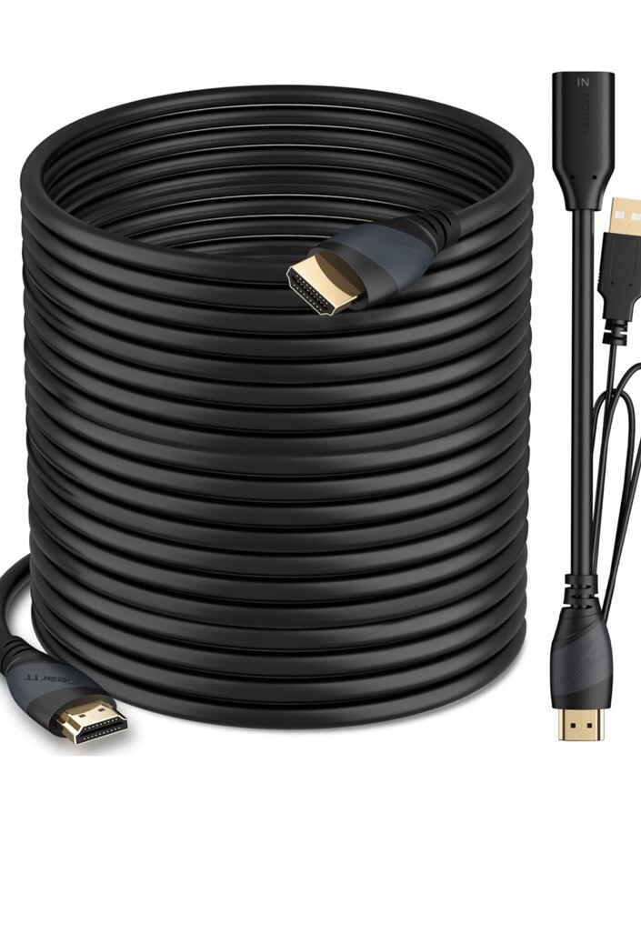 HDMI Cable 4K (100 Feet) GearIT - High Speed HDMI In-Wall CL3 Rated, Signal-----image