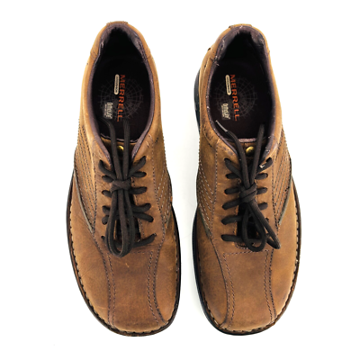 Merrell size 11 Brown Leather World Compass Lace Up Shoes Merrell World Compass Stollen Lace Up Oxford Brown Leather  main image 2