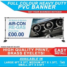 Air-Con Re-Gas Personalised Price Car Garage Mechanic PVC Heavy Duty Banner Sign