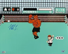 Mike Tyson Punch Out Signed 16x20 Boxing Photo Auto BAS Beckett - Tyson Hologram