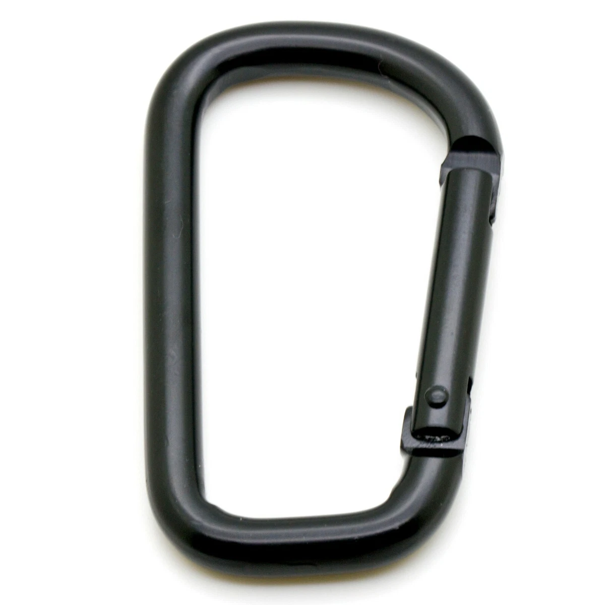 Pack of 6 pcs 3 Heavy Duty Carabiner Spring Belt Clip Key Chain D Shape  Black