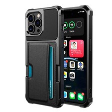 For iPhone 18 Pro Max 17 16 15 14 13 Rugged Shockproof Wallet Card Holder Case