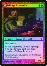Village Ironsmith / Ironfang FOIL Innistrad NM Red Common MAGIC CARD ABUGames