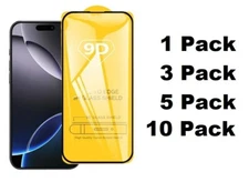 Full Coverage Edge to Edge Tempered Glass Screen Protector for iPhone 16 Pro Max