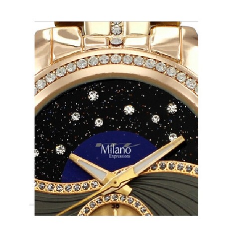 M Milano Expressions fashion women Gold Metal Bracelet Watch 46033 - Picture 2 of 4