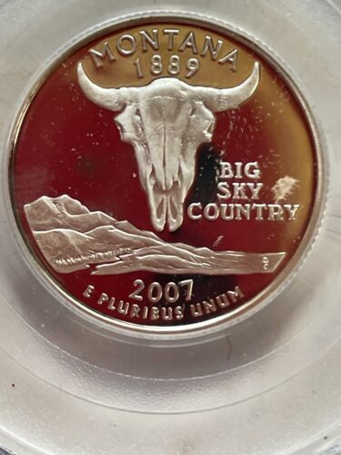 2007 S SILVER PROOF SET STATE QUARTERS PCGS PR69DCAM FLAG LABEL - Picture 16 of 21