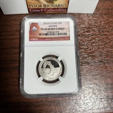 2014S ATB ARCHES NGC Certified “PF 69 Ultra Cameo”. Beautiful Coin!  CQ19
