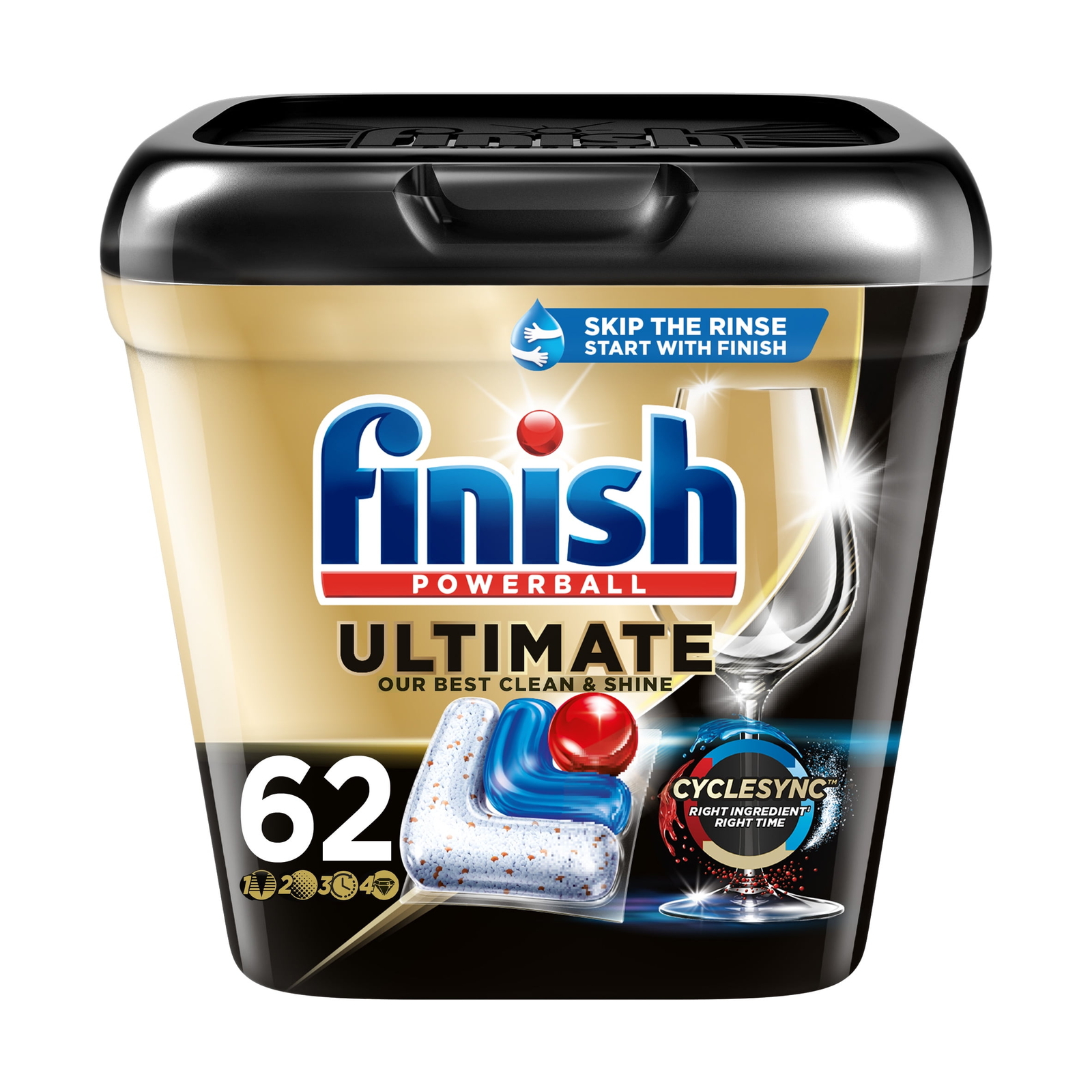 Finish Ultimate Dishwasher Detergent 62 Count Dishwashing Tablets
