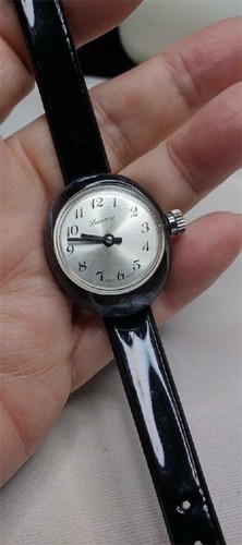 Vintage Lucerne Swiss MOD Fashion Watch Analog Transparent Blue Lucite Skeleton - Picture 3 of 5