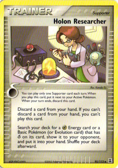 2005 Pokemon Card Trainer Holon Researcher 95/113