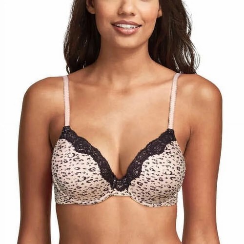 2PK Maidenform sz:34C Women's Comfort Devotion Lace Bra U&Cross-Back Pink Nude - Picture 4 of 13