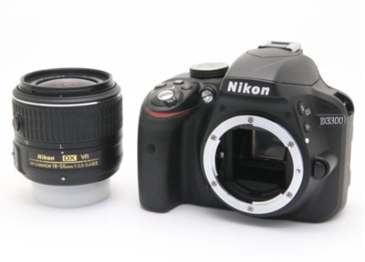 Nikon D D3300 24.2MP Digital SLR Camera - Black (Kit w/ AF-S DX VR