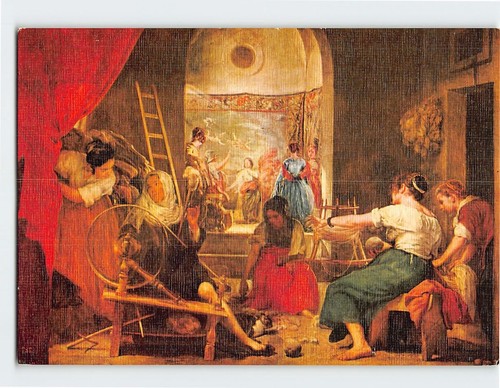 Postcard The Spinners Painting by Diego Velázquez | eBay