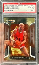 2008-09 Donruss Americana Dennis Rodman Sports Legends Card #92 PSA 10 Gem Mint