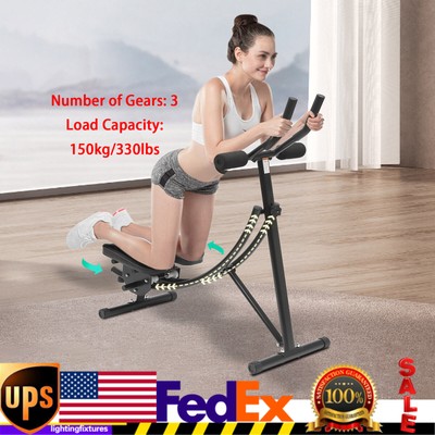 Ab Machine Coaster Abdominal Crunch Trainer for Home Gym Core Workout Equipment