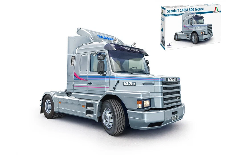 KIT MODELLINO CAMION STATICO ITALERI SCANIA T-143M 500 TOPLINE SCALA 1:24 - Immagine 4 di 4