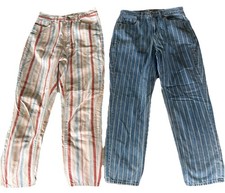 Lot of 2 Womens American Eagle Striped Mom Jeans Jeans Size 0 Short