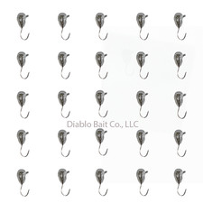(25 Pack) The Best Unpainted 7mm Jigs from Diablo Bait Co. Kick Ass Ice Fishing