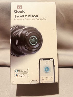 NEW Geek Smart Knob K01-01 Fingerprint WiFi Smart Door Lock Alexa Google App