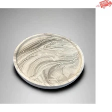 Stylish Multicolor Round Concrete Display Tray | Perfect for Organizing Decor