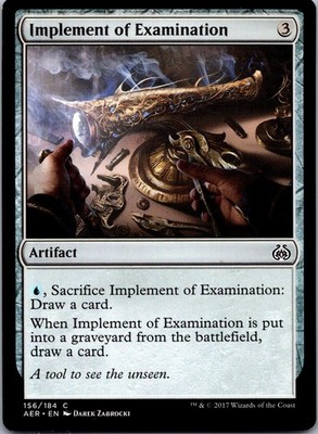 Implement of Examination 156 C Aether Revolt Magic: The Gathering Near Mint