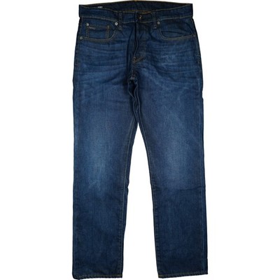 G-STAR W33 L32 Jeans Trousers Dark Blue Mens 3301 Raw Straight Leg Cotton 50 M