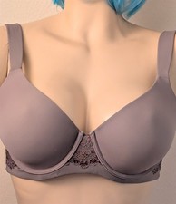Leading Lady 5215 Seamless w/Lace No Wire Bra - Grey - 44D
