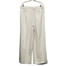 NEW MADEWELL The Slouchy Straight Pants Pleated Wide Leg Slacks in Stone Size 12