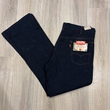 True Vintage NWT Levis 646 Bell Bottoms Jeans Mens 40x34 Orange Tab Blue Denim