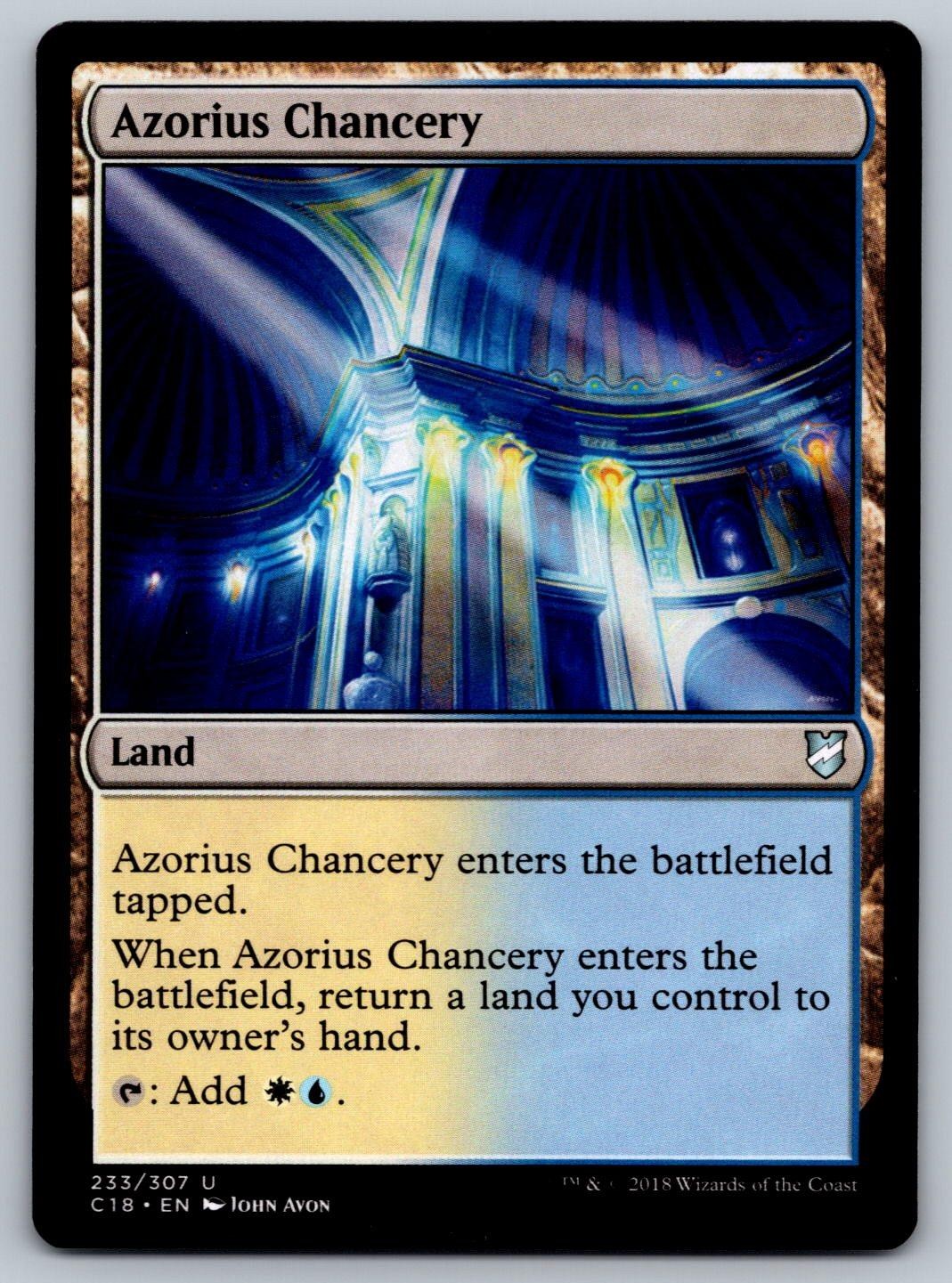 Magic: The Gathering Commander 2018 Azorius Chancery Uncommon 233 Near Mint