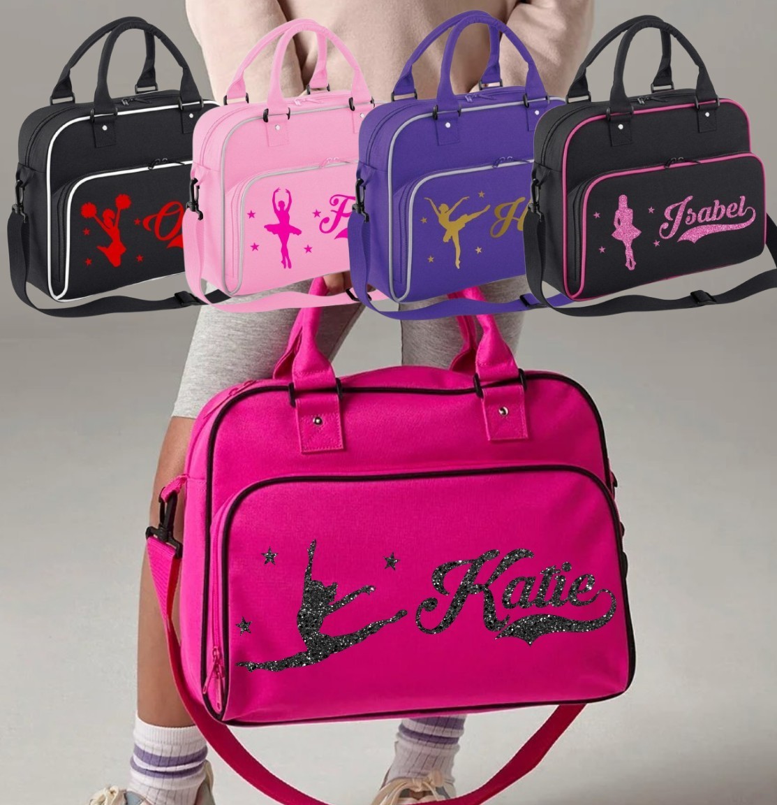 Bolso de Baile Personalizado Niños Niñas Gimnasia Niños Brillo Ballet Escuela