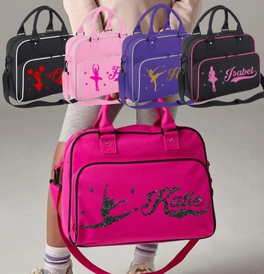 Personalisierte Tanztasche Kinder Mädchen Gymnastik Kinder Glitzer Ballettschule