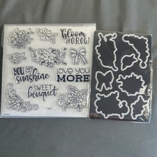 Close To My Heart Z3923 Sweet Bouquet Acrylic Stamp and Thin Cut Set