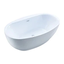 Luxart NUBINA6636 - Nubina 66" x 36" x 24" Acrylic Freestanding Bathtub - White