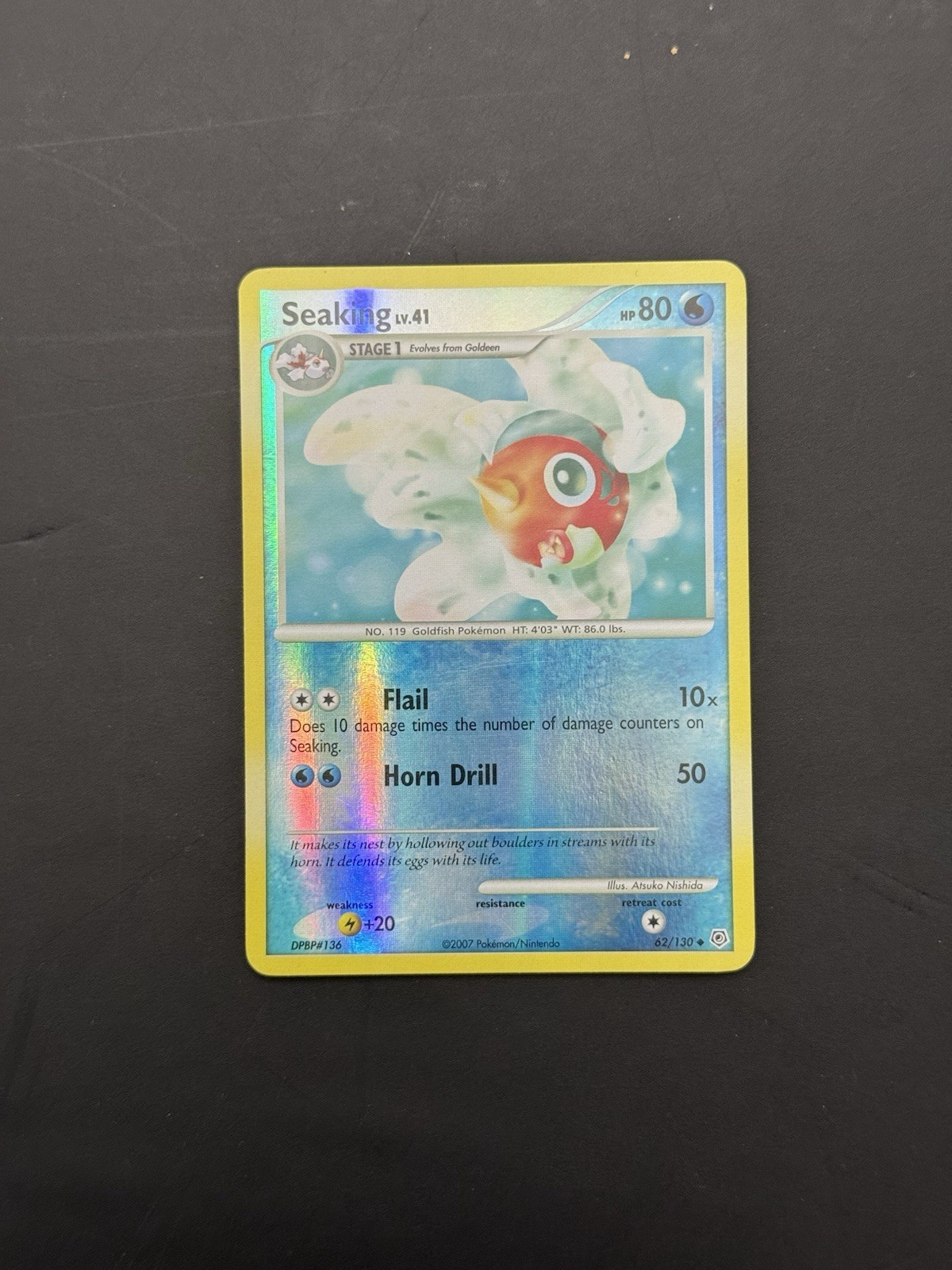 Seaking 62/130 Pokémon Diamond and Pearl Reverse Holo
