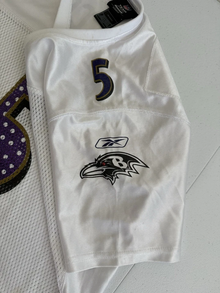 Camiseta de los Baltimore Ravens de la NFL #5 Joe Flacco para mujer talla L usada en excelente estado Foto 3 de 4
