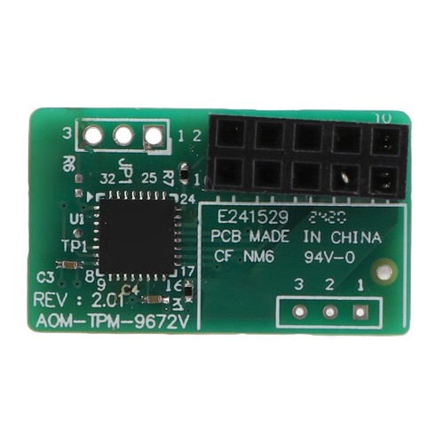TPM 2.0 Module 10 Pin SPI Parallel AOM TPM 9672V Trusted Platform For SuperM NEW - Bild 6 von 12