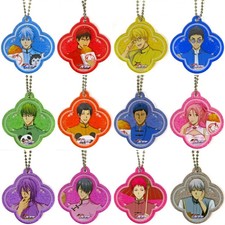 Keychain Full Set of 12 Types Special Flower-Shaped Glitter Acrylic Charm