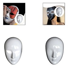 DIY Face Mask Blank White Paintable Mask for Masquerade Fancy Dress Cosplay