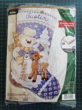 Bucilla SNOWMAN'S WINTER WONDERLAND Felt Stocking Kit 89245E NEW