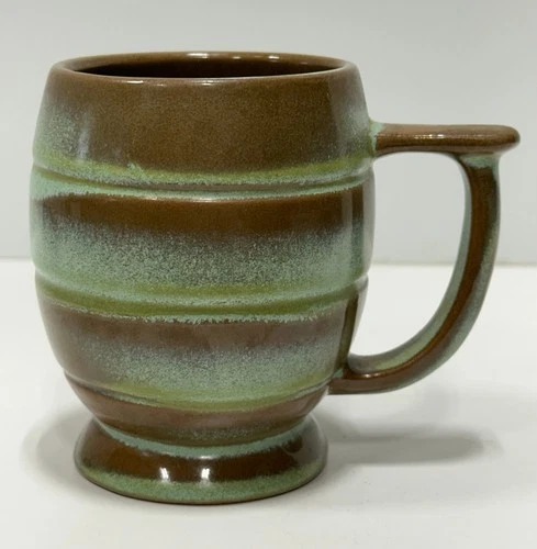 Frankoma Pottery C7 Green Plainsman Coffee Tea Mug collectible 4" tall