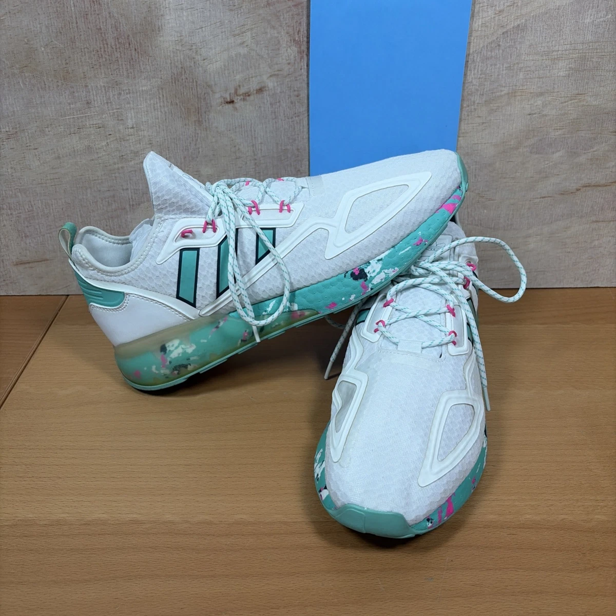 Adidas ZX 2K Boost White Active Mint for sale | eBay