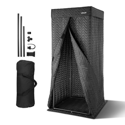 VEVOR 6.56ft Portable Vocal Booth Recording Booth with Travel Bag for Voiceovers