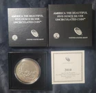 2010-P Yosemite NP CA 5 Oz Silver ATB Uncirculated Coin OGP Box & COA US Mint
