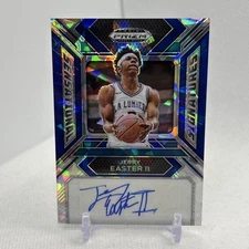 2024 Prizm Draft Picks Sensational Signatures Blue Ice /75 Jerry Easter II Auto