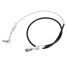  Car Universal Braided Throttle Cable Kit Swap Fuel Line Kit Rubber Gas 24"