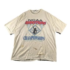 Vintage 1994 NCAA Wrestling Championship Grunge USA Graphic T Shirt RARE (XL)