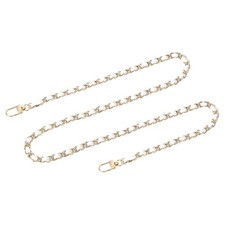 39" Purse Chain Strap with Buckles for Shoulder and Cross Body White  Gold 