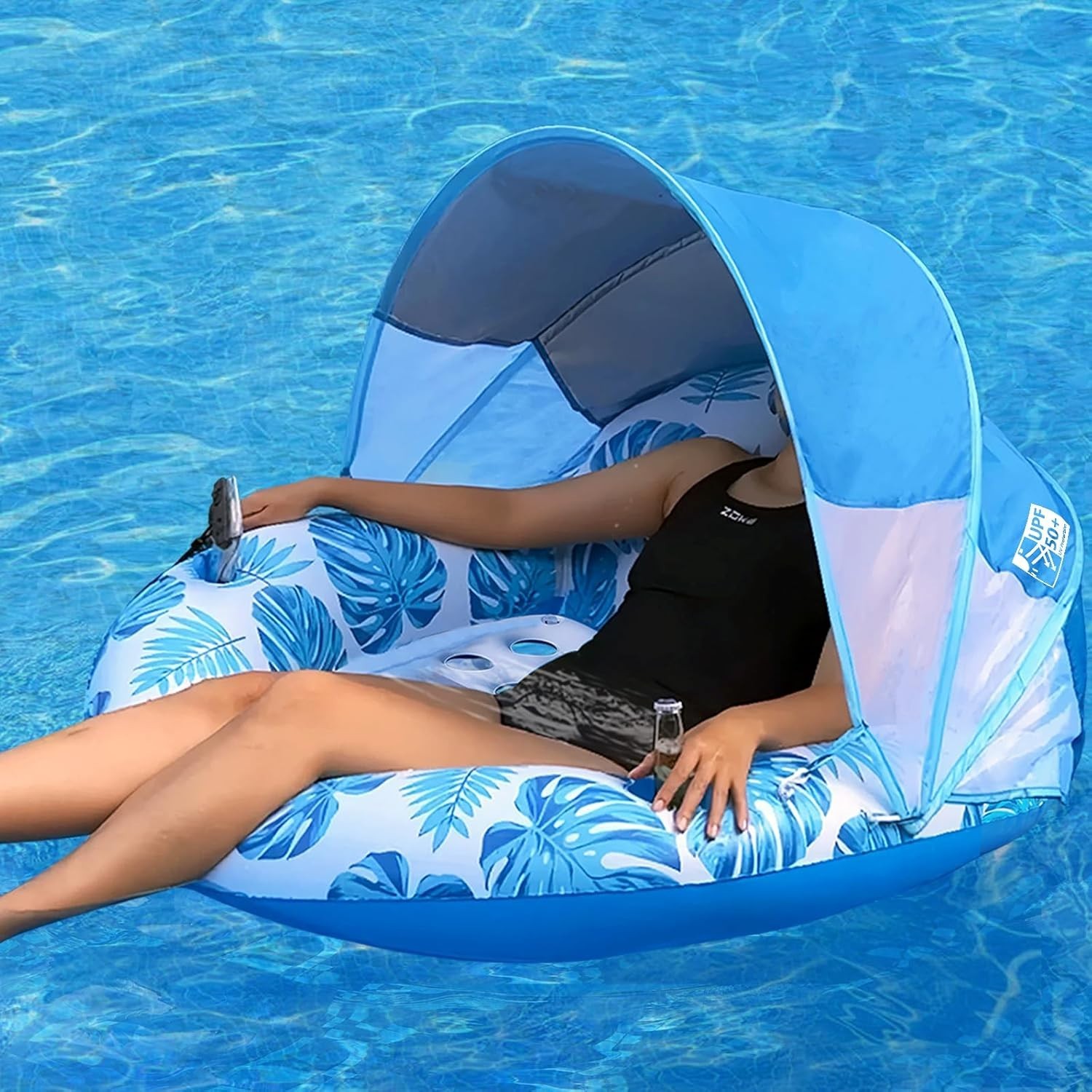 ; Upf50+ Sun Shade; Blue; Adult Lounge
