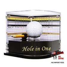 Golf Ball Display Case for Hole-in-One Golfer. Black Ball Throne Hole-in-one